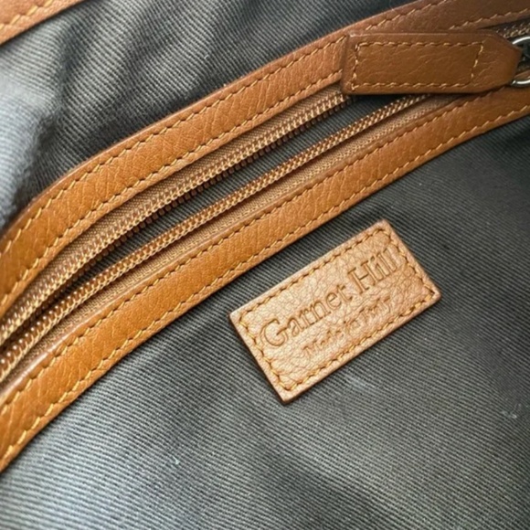 Garnet Hill Italian Leather Fringed Shoulder Bag - Picture 3 of 13